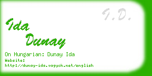 ida dunay business card